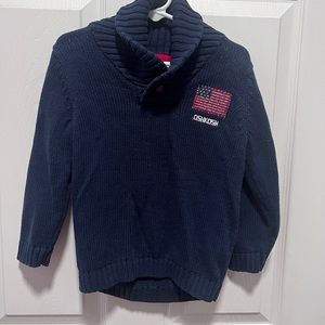 Oshkosh USA Flag Embroidered Navy boys sweater 3T Americana Patriotic